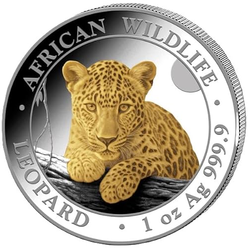 Silbermünze 1 oz Somalia Leopard 2025 Gilded Silber 999 African Wildlife Silber Münze Silbermünze 1 oz Somalia Leopard 2025 Gilded Silber 999 African Wildlife Silber Münze von Generisch