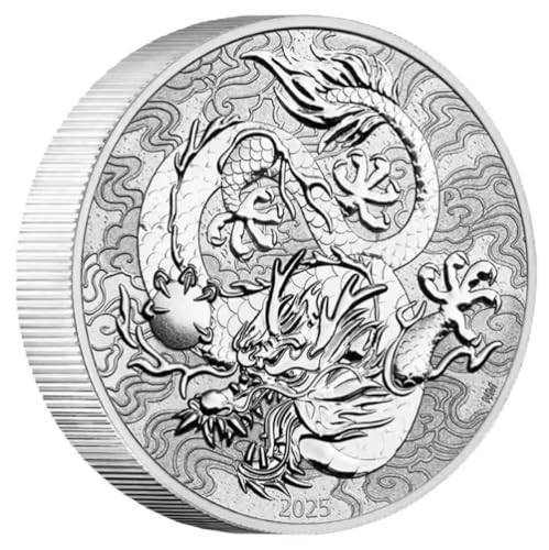 Silbermünze 10 oz Chinese Myths and Legends - Dragon 2025#4. BU Silber Münze 999 von Generisch