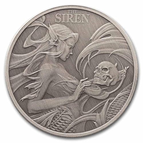 Silbermünze 1oz 2025 - Mythical Creatures (2.) - The Siren - Antik Finish Silber Münze 999 von Generisch