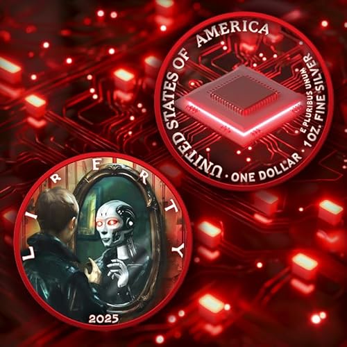 Silbermünze 1oz American Eagle Artificial Intelligence Awareness Farbe UV Effekt Silbermünze 1oz American Eagle Artificial Intelligence Awareness Farbe UV Effekt von Generisch