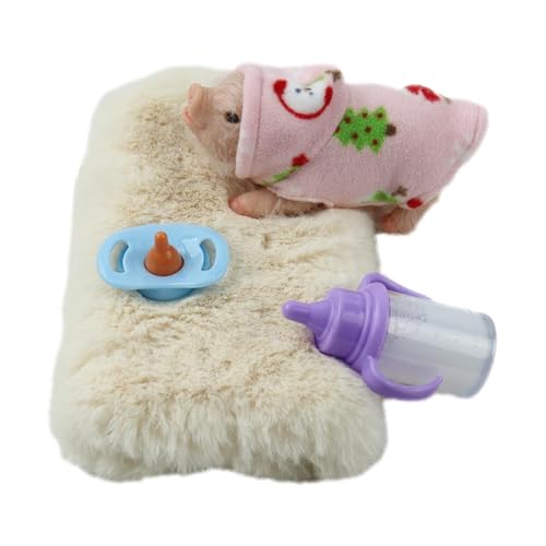 Silicone Pig Doll, Realistic Reborn Pig Toy, Elastic Fake Animal Reborn Pinch Toy, Soft Silicone Companion Toy for Stress Relief & Simulation Fun, Silicone von Generisch