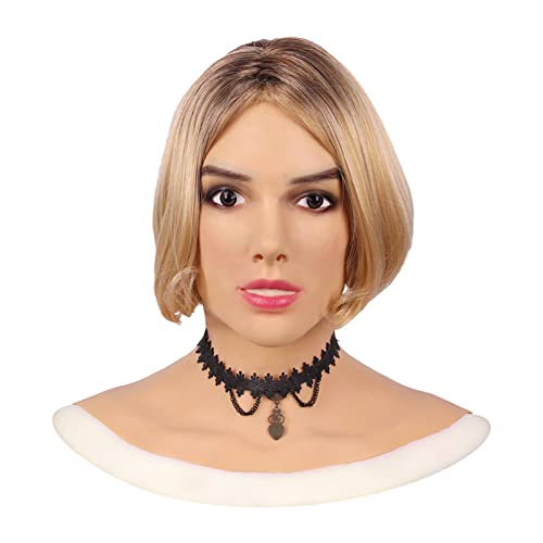 Silikon-Kopfbedeckung für Make-up, weibliche Kopfmasken, ideal für Crossdresser, Transgender, Halloween, Cosplay Silikon-Kopfbedeckung für Make-up, weibliche Kopfmasken, ideal für Crossdresser, Transgender, Halloween, Cosplay von Generisch