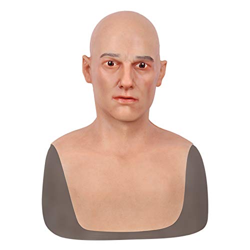 Silikon-Kopfmaske für männliche Crossdresser, realistisches handgemachtes Gesicht für Cosplay und Drag Queen Kostüme Silikon-Kopfmaske für männliche Crossdresser, realistisches handgemachtes Gesicht für Cosplay und Drag Queen Kostüme von Generisch