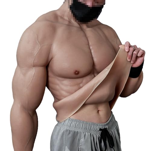 Silikon Muskelanzug Fake Muscle Kostüm für Herren - Realistische Brust und Arme für Cosplay und Halloween Requisiten von Generisch