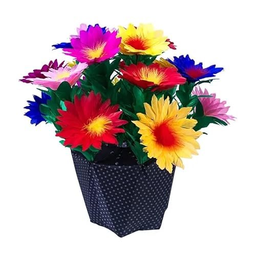 Silk to Flower Pots flash to Feather flower pot Folding flowers pot Colorful feather flower Stage Magic Tricks Gimmick (A flower pot) von Generisch