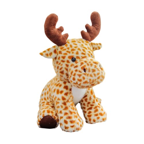Simulierte Elch & Hirsch Plüschtier 45cm | Kuscheltier Groß mit Sanftem Fell | Baby Schlafkissen als Geburtstagsgeschenk (G) von Generisch