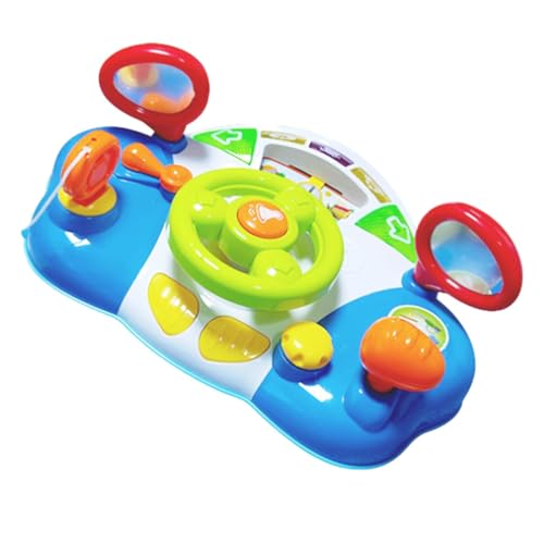 Simuliertes Fahrcontroller - Kinderlenkrad, realistisches Dashboard -Set | Interaktives Spiel mit Lichtern und Geräuschen, einstellbarer Lautstärkeregelung, Bildungsgeschenk für Toddler, Reisen und Zu Simuliertes Fahrcontroller - Kinderlenkrad, realistisches Dashboard -Set | Interaktives Spiel mit Lichtern und Geräuschen, einstellbarer Lautstärkeregelung, Bildungsgeschenk für Toddler, Reisen und Zu von Generisch