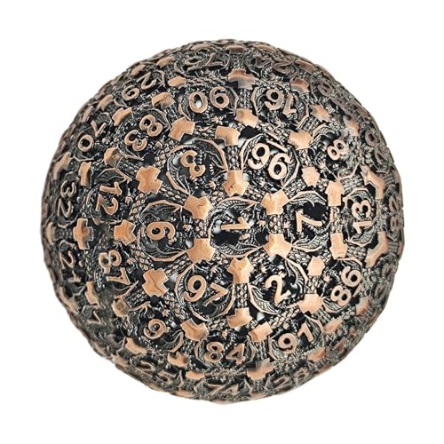 Single D100 Game Dice, 100-Sided Dice for Role-Playing, Striking Design Tabletop Toy for RPGs, Perfect Dice for, and Other Role-Playing Games, Single D100 Game Dice, Fantasy von Generisch