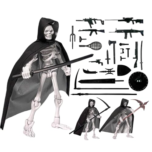 Skeleton Doll Toy Figur, Joint -Poable -Modell, Skelett -Action -Figur Spielzeug, vollständig artikuliertes Material mit komplettem Set, 13 cm/5,11 Zoll, für Erwachsene, Sammler und thematische Displa Skeleton Doll Toy Figur, Joint -Poable -Modell, Skelett -Action -Figur Spielzeug, vollständig artikuliertes Material mit komplettem Set, 13 cm/5,11 Zoll, für Erwachsene, Sammler und thematische Displa von Generisch