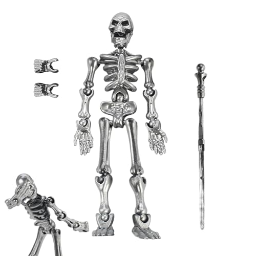Skelett Actionfigur - Bewegliches 3D-Modell aus ABS | Puzzle und Baustein | Bewegliche Figur für Halloween, Bürodekoration, Gelenk-Ornament für Erwachsene und Kinder Skelett Actionfigur - Bewegliches 3D-Modell aus ABS | Puzzle und Baustein | Bewegliche Figur für Halloween, Bürodekoration, Gelenk-Ornament für Erwachsene und Kinder von Generisch