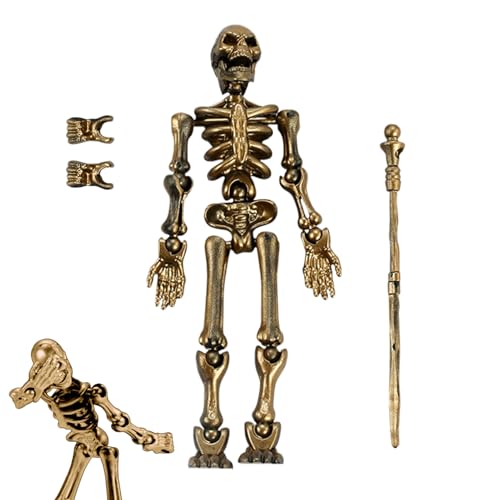 Skelett Actionfigur - Bewegliches 3D-Modell aus ABS | Puzzle und Baustein | Bewegliche Figur für Halloween, Bürodekoration, Gelenk-Ornament für Erwachsene und Kinder Skelett Actionfigur - Bewegliches 3D-Modell aus ABS | Puzzle und Baustein | Bewegliche Figur für Halloween, Bürodekoration, Gelenk-Ornament für Erwachsene und Kinder von Generisch