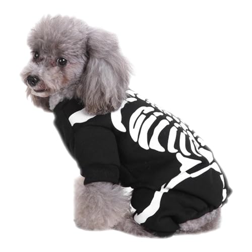 Skelett-Hundekleidung - Halloween-Kostüme für kleine und große Hunde, Cartoon-Kostüm-Designs im Ganzkörperkostüm | -Cosplay-Kleidung für Partys, Veranstaltungen - von Generisch