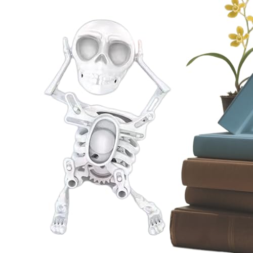 Skelett Spielzeug | Aufziehbare Schaukelnde 3D Gedruckte Skelett Figur Für Kinder | Halloween Spieluhr Dekoration Für Jugendliche Kinder Erwachsene Desktop Deko von Generisch