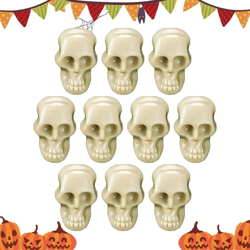 Skelettköpfe | Tragbare Schädelköpfe für die Landschaftsgestaltung - Halloween Skelett Schädel Prank Requisiten Realistisches winziges Schädelmodell für Spukhaus von Generisch