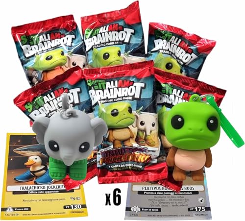 Skifidol 6 Beutel holografische Karten + 3D-Figuren zum Sammeln | italienische Serie Brainrot Universum Psychedelic | 6 zufällig ausgewählte Booster Skifidol 6 Beutel holografische Karten + 3D-Figuren zum Sammeln | italienische Serie Brainrot Universum Psychedelic | 6 zufällig ausgewählte Booster von Generisch