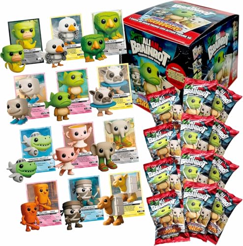 Skifidol Brainrot Trading Card Game | Limited Edition zum Sammeln | Set mit 12 Karten und 12 3D-Figuren mit Karabiner | Psychedelisches Universum Skifidol Brainrot Trading Card Game | Limited Edition zum Sammeln | Set mit 12 Karten und 12 3D-Figuren mit Karabiner | Psychedelisches Universum von Generisch