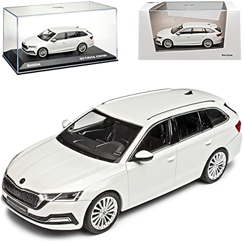 Skod. Octavia IV Kombi Moon Weiss 4. Generation Ab 2019 1/43 Norev Modell Auto von Generisch