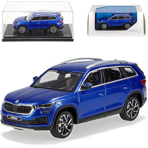 Skoda*Kodiaq Facelift Race Blau Metallic 1. Generation 2017-2023 Version Ab Facelift 2021 1/43 Abrex Modell Auto von Generisch