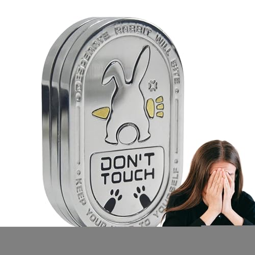 Slider Fidget Toy, Rabbit Push Slide Clicking Sound, 5.03CM/1.98 INCHES Metal Sensory Fidgets Stress Relief, Pocket Calming Toys for Kids Teens Adults School Travel Office Metals von Generisch