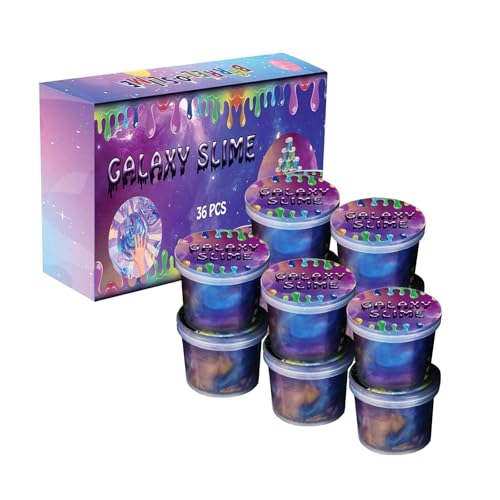 Slime Tasse Party Favors, 36 Pack Schleim Kinder Fluffy Slime-Nicht klebrig, Mess-frei und sicher Butter Slime Spiel ab 7-8-9-10-11 Jahren Mädchen Jungen Geburtstagsgeschenke von Generisch