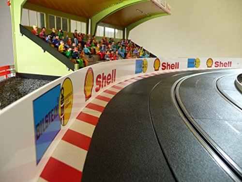 Slotcar LEITPLANKEN Bande 6cm x 200cm & Aufkleber für Carrera DIGITAL von Generisch