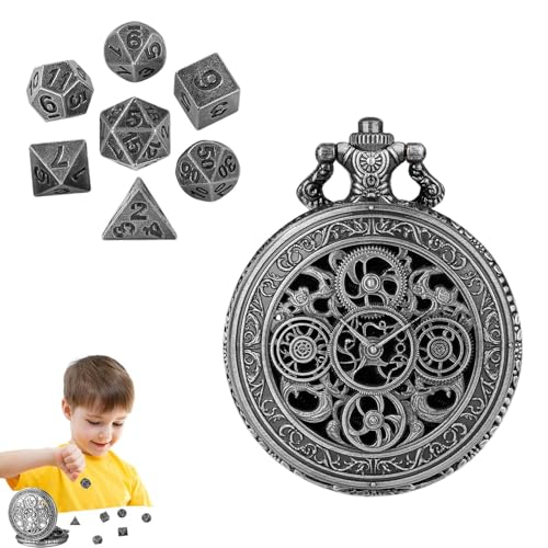 Small Dice Set, Kompaktes Würfelset Mit Einzigartigem Zahnrad-Muster, Tragbar In Taschenuhr, Robustes Design, Sicher Für Kinder, Vielseitig Einsetzbar Für Spiele Und Reisen von Generisch