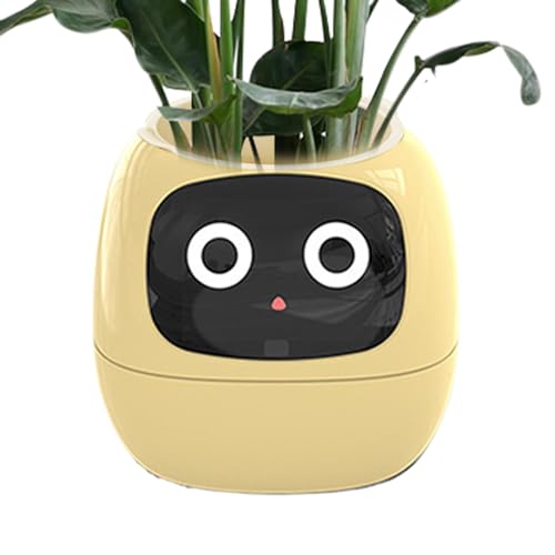 Smart Planter Pot - Interaktiver Pflanzenroboter für einfache Pflanzenpflege | fesselnde Gesteninteraktion, bezaubernder Begleiter für Pflanzenliebhaber von Generisch