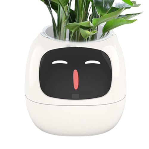 Smart Planter Pot - Interaktiver Pflanzenroboter für einfache Pflanzenpflege | fesselnde Gesteninteraktion, bezaubernder Begleiter für Pflanzenliebhaber von Generisch
