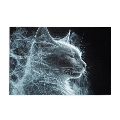 Smoky Cat 1000 Teile Puzzle für Erwachsene Holzpuzzles für Erwachsene Geschenke Wohnkultur Smoky Cat 1000 Teile Puzzle für Erwachsene Holzpuzzles für Erwachsene Geschenke Wohnkultur von Generisch