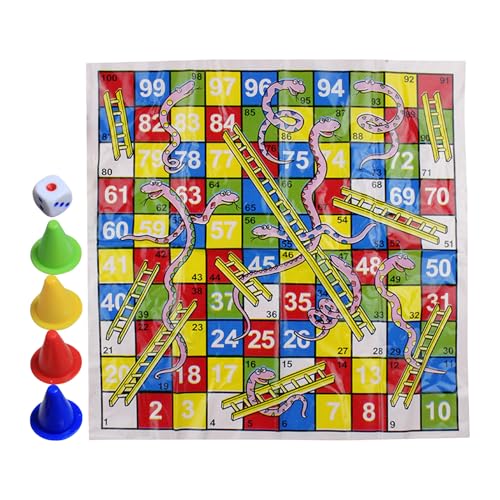 Snakes and Ladders Brettspiel - Compact Folding Chess Style Travel Set für Kinder und Erwachsene, tragbare Mini -Brettspiele für Familienfeiern Schulversammlungen, Holiday Entertainment Snakes and Ladders Brettspiel - Compact Folding Chess Style Travel Set für Kinder und Erwachsene, tragbare Mini -Brettspiele für Familienfeiern Schulversammlungen, Holiday Entertainment von Generisch