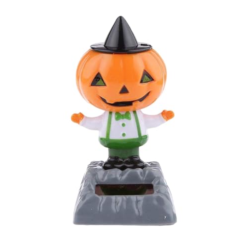 Solar Bobble Heads Halloween | Solar tanzendes Spielzeug mit Schüttelkopf, Halloween-Ornamente für Autos, Halloween-Dekorationen und Auto-Armaturenbrett von Generisch