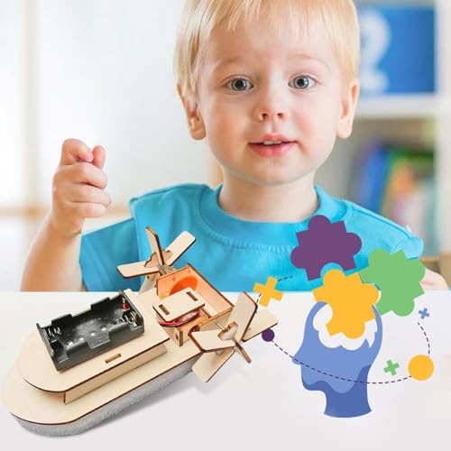 Solar-Holzflugzeug Bausatz, Solarenergie Hölzerne Sammlung 3D Puzzle Modell Kit, Baukasten Holzhandwerk Kinder Puzzle Pädagogisches Spielzeug DIY-Geschenke (D) von Generisch