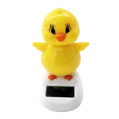Solar Tanzendes Huhn Für Fensters - Auto Solar Wackelfigur Kleine Enten & Hase | Solar Wackelkopffiguren | Solarbetriebenes Tanzspielzeug | Cartoon Küken Ornamente | Wackelkopf Für Das Armaturenbrett von Generisch