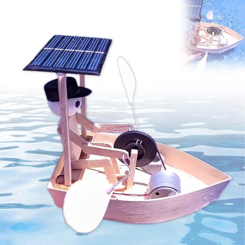 Solarbetriebener Ruderroboter, Kreatives Roboterboot mit Solarenergie, handgefertigtes Mini-Solar-Wasserboot aus Holz, Wasserroboter für die selbstgemachte Wasserspiele/Pooldekoration Solarbetriebener Ruderroboter, Kreatives Roboterboot mit Solarenergie, handgefertigtes Mini-Solar-Wasserboot aus Holz, Wasserroboter für die selbstgemachte Wasserspiele/Pooldekoration von Generisch