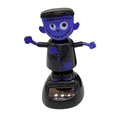 Solarbetriebenes Tanzendes Halloween-Spielzeug, Cartoon Solarbetriebenes Tanzspielzeug Mit Schüttelndem Kopf, Solartanzdekoration, Halloween-Ornamente Fürs Auto, Armaturenbrettspielzeug Fürs Auto von Generisch