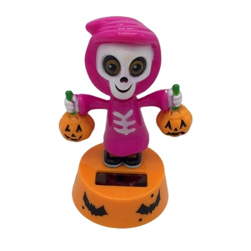 Solarbetriebenes Tanzendes Halloween-Spielzeug, Cartoon Solarbetriebenes Tanzspielzeug Mit Schüttelndem Kopf, Solartanzdekoration, Halloween-Ornamente Fürs Auto, Armaturenbrettspielzeug Fürs Auto von Generisch