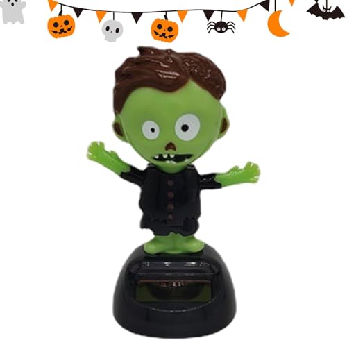 Solarbetriebenes Tanzendes Halloween-Spielzeug, Cartoon Solarbetriebenes Tanzspielzeug Mit Schüttelndem Kopf, Solartanzdekoration, Halloween-Ornamente Fürs Auto, Armaturenbrettspielzeug Fürs Auto von Generisch