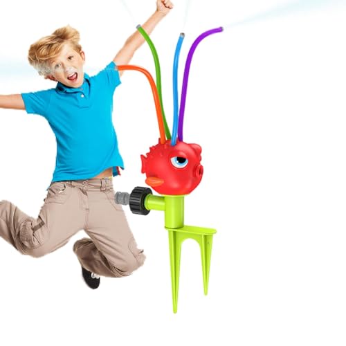 Sommer-Wasserspielzeug für Kinder, Kinder-Sprinkler-Spielzeug, Wiggle Tubes Spin Animal für Spritzspaß, Sprinkler mit rotierendem Spray, Sommer-Außenspielzeug, Kinder-Sprinkler-Spielzeug, Wackelrohre von Generisch