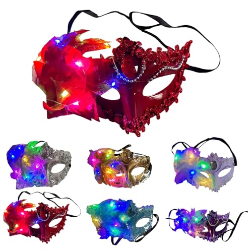 Sonderangebote,Maskenball Damen Schwarz,Masken Kostüm Maskenball Maske Gesicht Verkleidung Damen Herren Venezianische Masquerade Mask Männer Carneval Venezianisch Men,Blau,One Size von Generisch