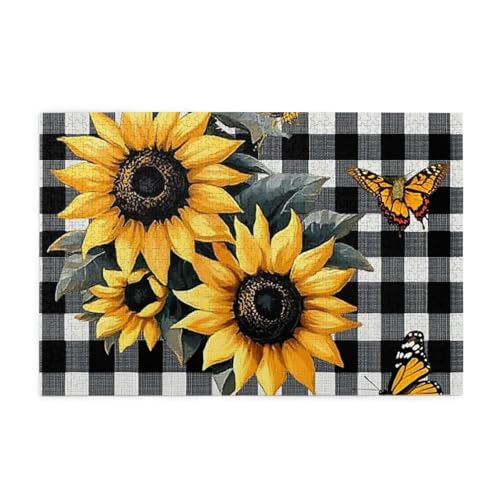Sonnenblume Schmetterling Schwarze Blätter 1000 Teile Puzzle für Erwachsene Holzpuzzles für Erwachsene Geschenke Wohnkultur Sonnenblume Schmetterling Schwarze Blätter 1000 Teile Puzzle für Erwachsene Holzpuzzles für Erwachsene Geschenke Wohnkultur von Generisch