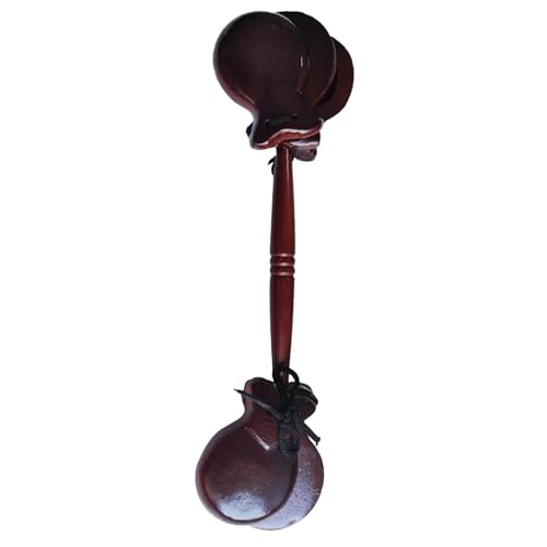 Spanische Castanets mit Saite, Spanisch Flamenco Castanets | Spanische Hand Castanets mit String,Traditionelle musikalische Klapper tragbare Lehrhilfen für Erwachsene von Generisch