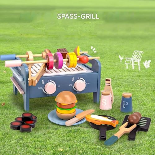Spiel Grill - Interaktives BBQ Spielset Für Kinder - Lernspiel zur Entwicklung von Fähigkeiten für Mädchen und von 1-3 Jahren mit Hand-Auge-Koordination für Vorschulkinder zu von Generisch