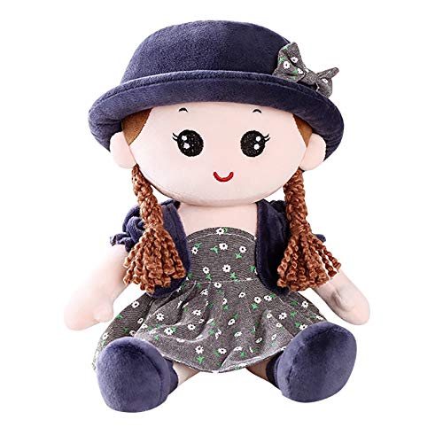 Spiel Mädchen Begleiter weiche Baby Puppe niedlich Miniplüschtier Set (Blue, One Size) von Generisch
