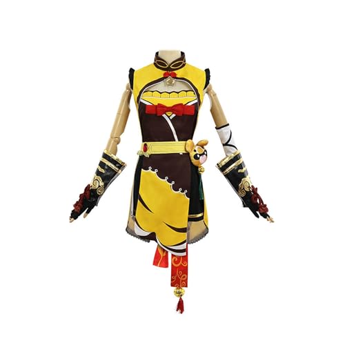 Spiel Xiangling Cosplay Kostüm Gelbes Kleid Kampfuniform Halloween Set,Yellow-L von Generisch