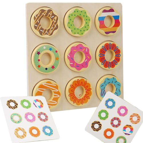 Spielen Sie Donuts aus – Lernspiel aus für Kinder | Passende Donut-Spielzeuge für Kinder im Alter von 4–6 Jahren, realistisches Spiel-Essen-Set | Spielen Sie Donuts von Generisch