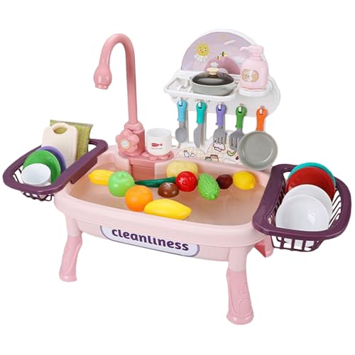 Spielen Spielzeug für Küchenspüle, fließendes Wasserspielset,Buntes Kinder spülen Spielzeug mit elektrischem Wasserhahn - Tragbare Vorschulunterrichtsaktivitäten, Kinderreisespiele für , Mädchen Spielen Spielzeug für Küchenspüle, fließendes Wasserspielset,Buntes Kinder spülen Spielzeug mit elektrischem Wasserhahn - Tragbare Vorschulunterrichtsaktivitäten, Kinderreisespiele für , Mädchen von Generisch