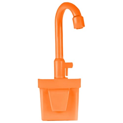 Spielen Waschbecken-Wasserhahn-Spielzeug Rollenspiel-Wasserhahn-Ersatz-Geschirrspüler-Spielspielzeug Mit Fließendem Wasser Für Spielen Waschbecken-Zubehör (Orange, One Size) von Generisch