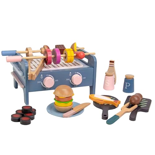 Spielgrill Für Kinder - Interaktives Kochspielzeug Lernspiel - Lernspielzeug Für Reisen Schule Förderung Hand-Auge-Koordination Mädchen Kleinkinder Alter 1-3 von Generisch