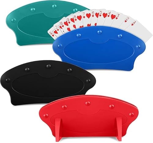 Spielkartenhalter für Kinder und Erwachsene, 4 x Spielkarten-Aufbewahrungskoffer, freihändiger Kartenspielhalter für Poker, Spielkartenständer für Canasta usw., 4 Stück (je 1 Stück in Blau, Rot, Grün Spielkartenhalter für Kinder und Erwachsene, 4 x Spielkarten-Aufbewahrungskoffer, freihändiger Kartenspielhalter für Poker, Spielkartenständer für Canasta usw., 4 Stück (je 1 Stück in Blau, Rot, Grün von Generisch
