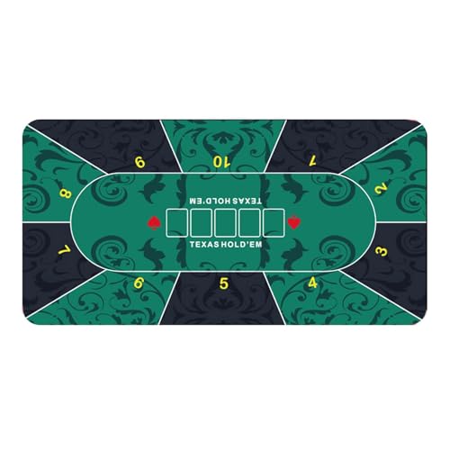 Spieltisch-Abdeckung, geeignet für Geschwindigkeitstuch, große Spiel-Tischmatte, 120 x 60 cm, rutschfeste Kartentischabdeckungen, Stoff-Filz-Kartenspiel-Tischdecke, Poker-Tischmatte für Texas Holdem Spieltisch-Abdeckung, geeignet für Geschwindigkeitstuch, große Spiel-Tischmatte, 120 x 60 cm, rutschfeste Kartentischabdeckungen, Stoff-Filz-Kartenspiel-Tischdecke, Poker-Tischmatte für Texas Holdem von Generisch